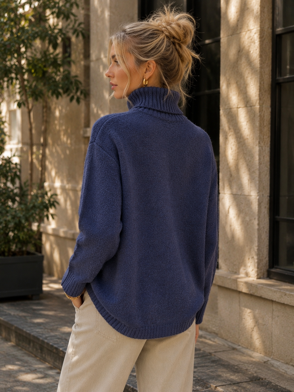 Cemia LA - Oversized Textured Turtleneck Sweater