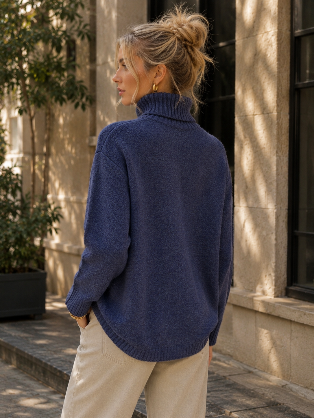 Cemia LA - Oversized Textured Turtleneck Sweater