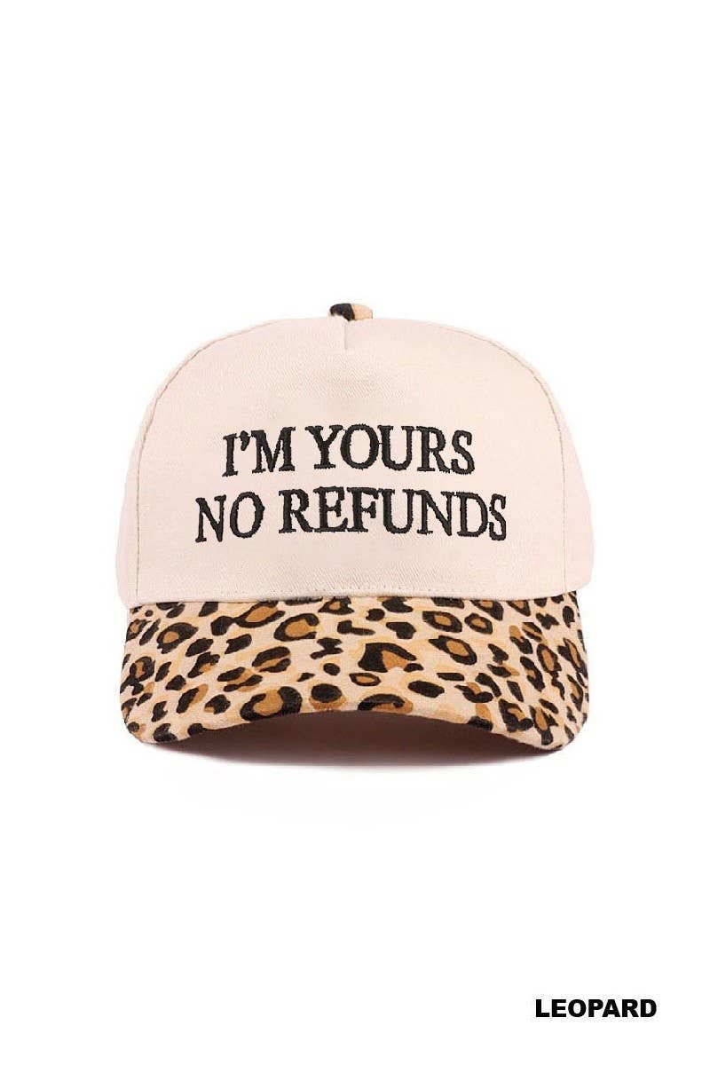 Vanilla Monkey - I'm Yours No Refunds Two Tone Canvas Cotton Cap