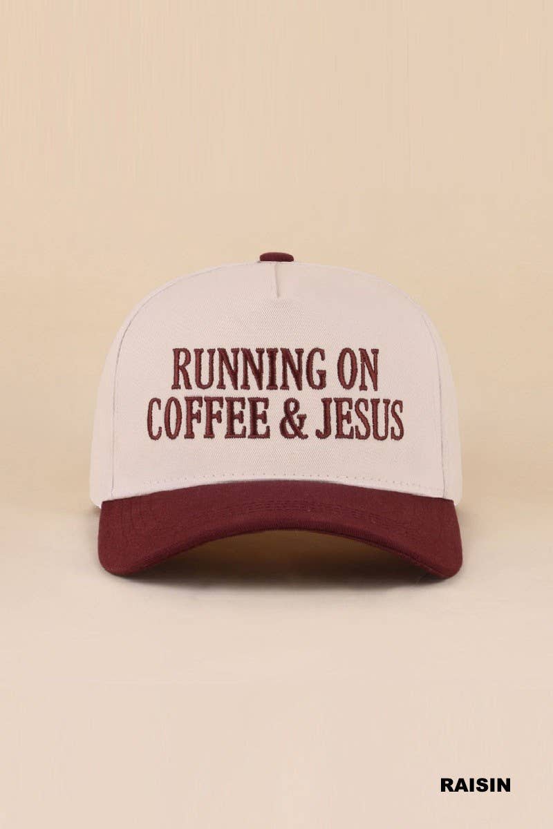 Vanilla Monkey - Running On Coffee &amp; Jesus Two Tone Cotton Hat
