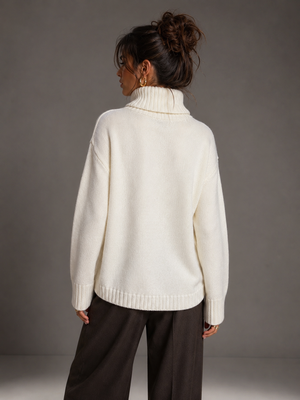 Cemia LA - Oversized Textured Turtleneck Sweater