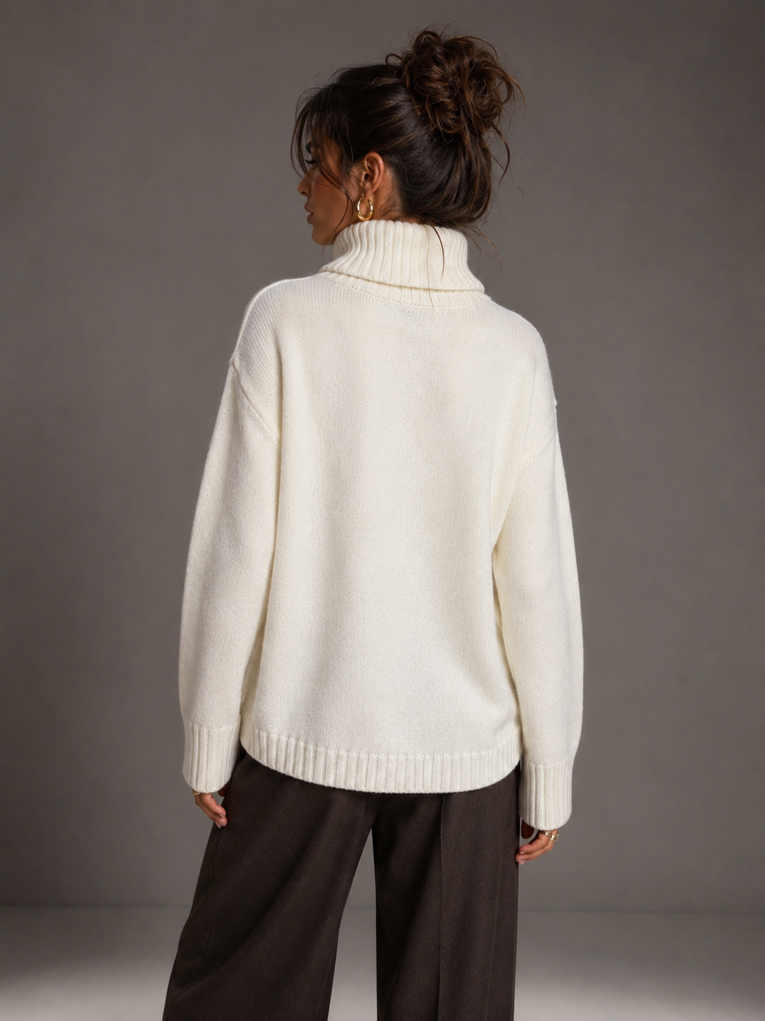 Cemia LA - Oversized Textured Turtleneck Sweater