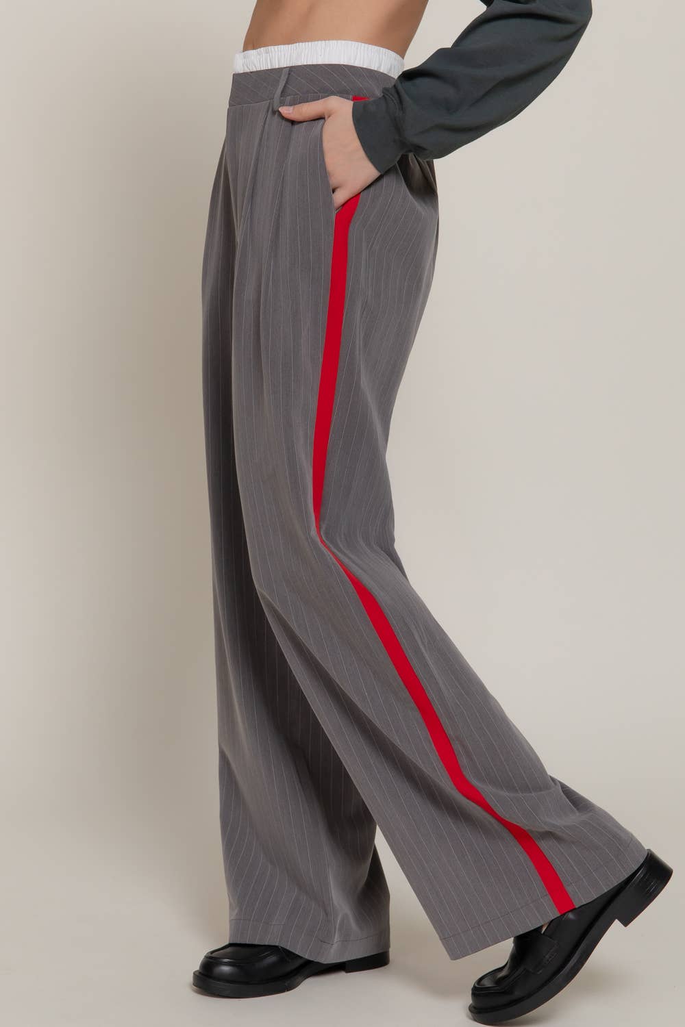 Active Basic | Active USA - Side Stripe Detail Y/D Stripe Long Pants