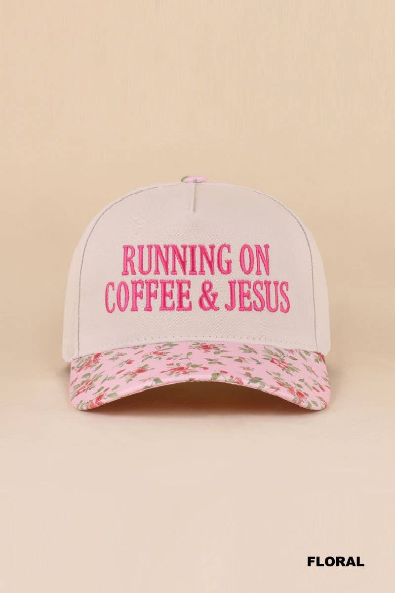 Vanilla Monkey - Running On Coffee &amp; Jesus Two Tone Cotton Hat