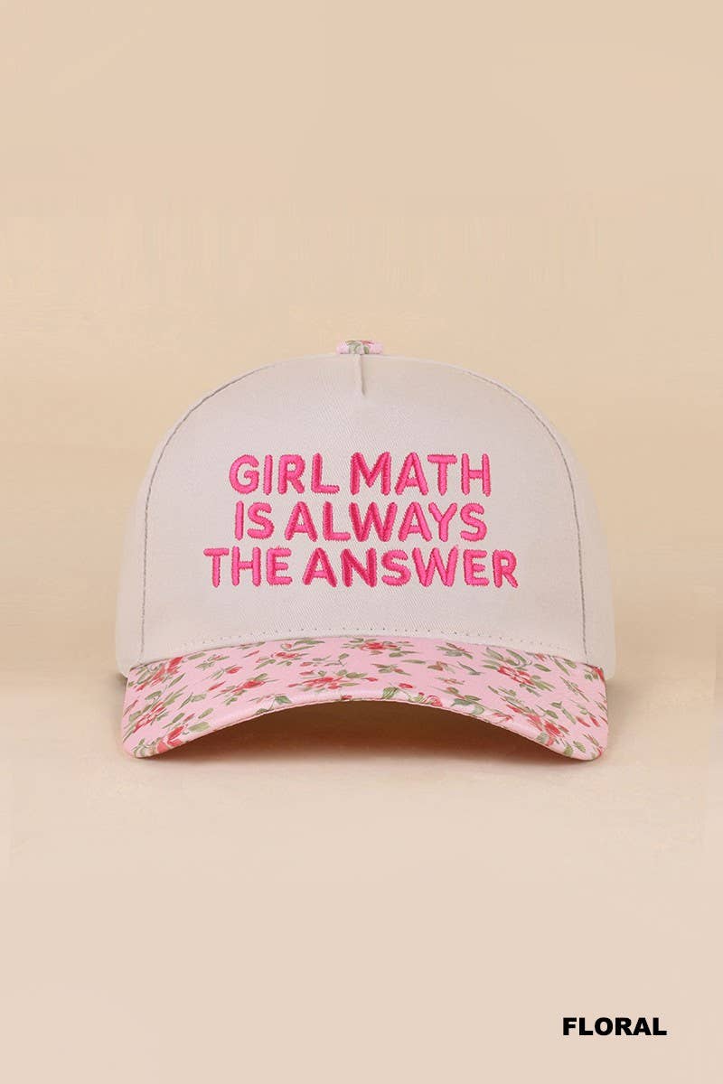 Vanilla Monkey - Girl Math Is Always The Answer Two Tone Snapback Hat