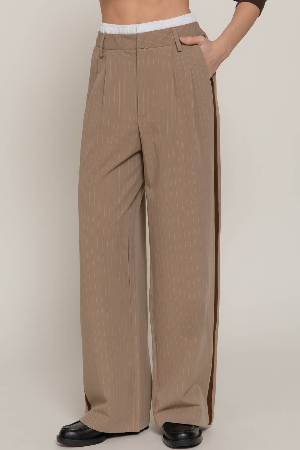Active Basic | Active USA - Side Stripe Detail Y/D Stripe Long Pants