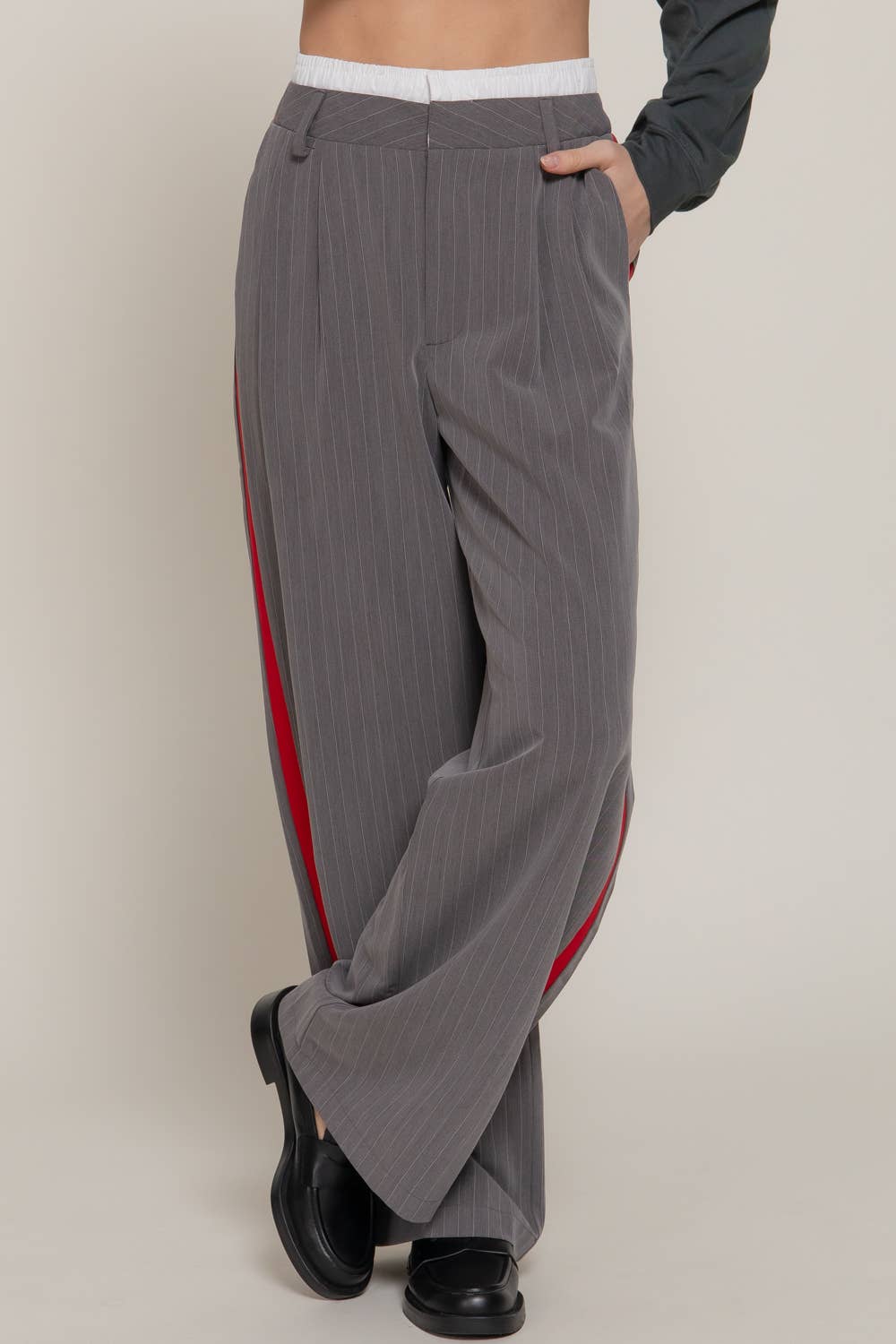 Active Basic | Active USA - Side Stripe Detail Y/D Stripe Long Pants