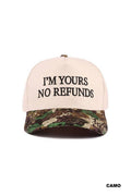 Vanilla Monkey - I'm Yours No Refunds Two Tone Canvas Cotton Cap