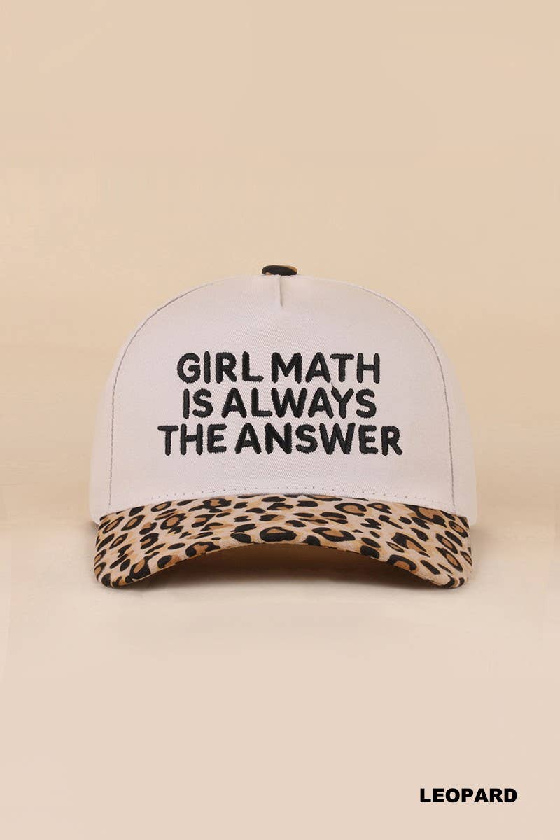 Vanilla Monkey - Girl Math Is Always The Answer Two Tone Snapback Hat