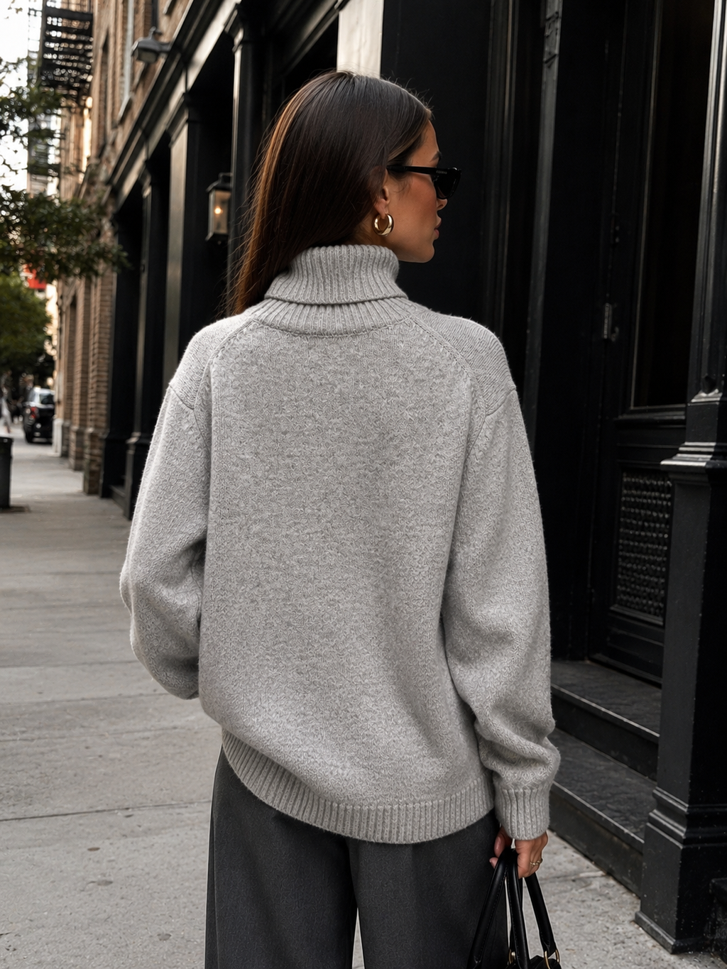 Cemia LA - Oversized Textured Turtleneck Sweater