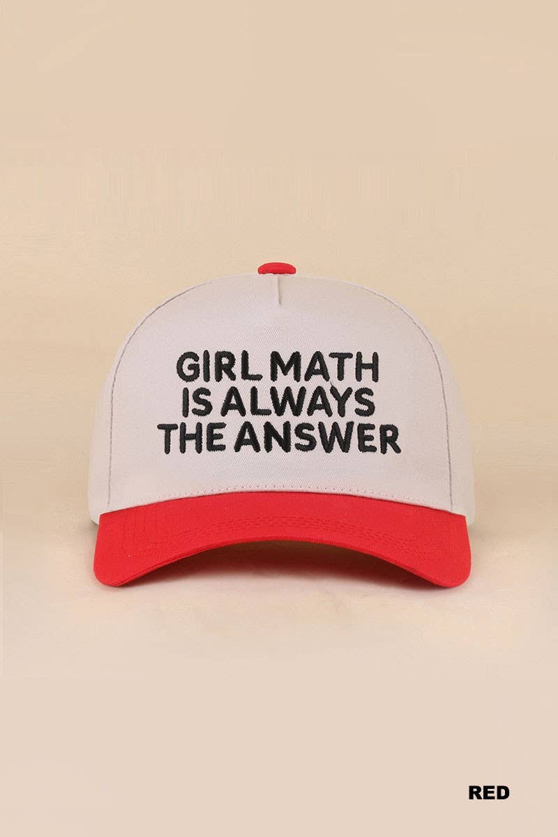 Vanilla Monkey - Girl Math Is Always The Answer Two Tone Snapback Hat