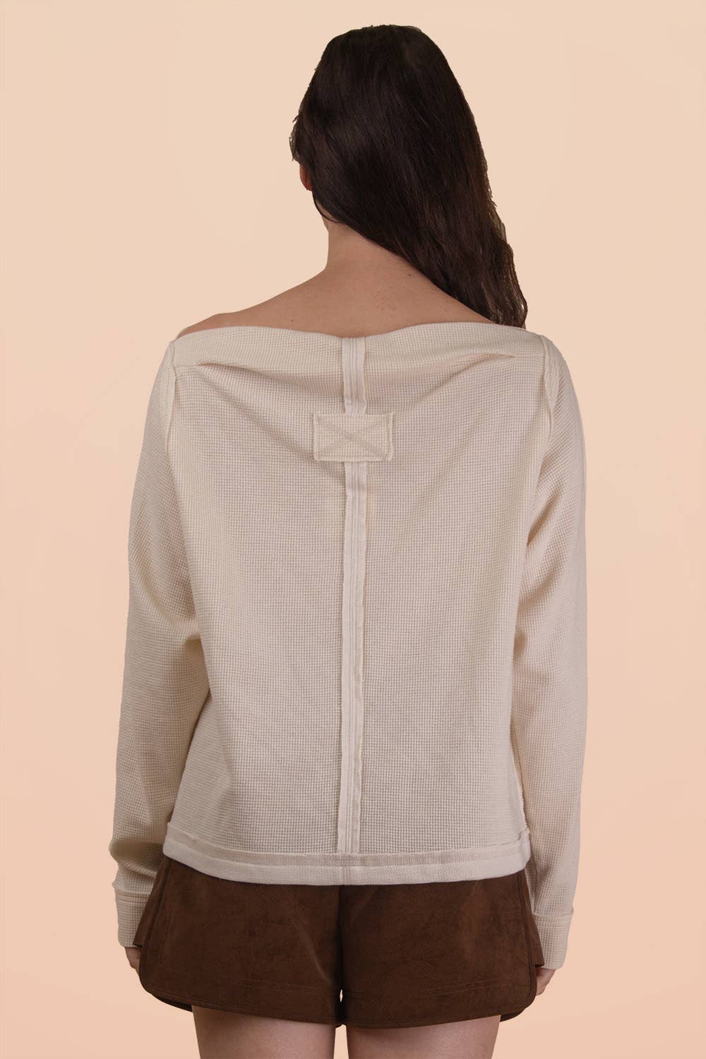 Boat Neck Solid Casual Knit Top