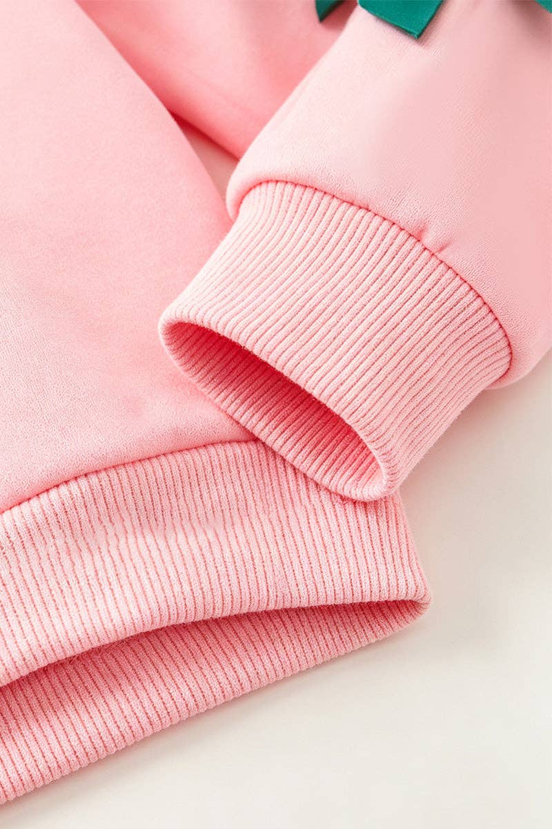 Kids Charm Online - Lt. Pink Merry & Bright Christmas printed sweater. TPG60717 SOL
