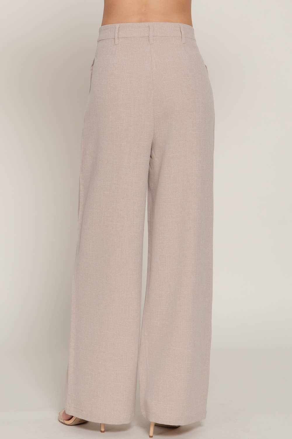 Active Basic | Active USA - Waist Pleats Wide Leg Long Pants