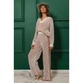 BiBi - TWO TONE RIB TEXTURE SWEATER AND PANTS SET