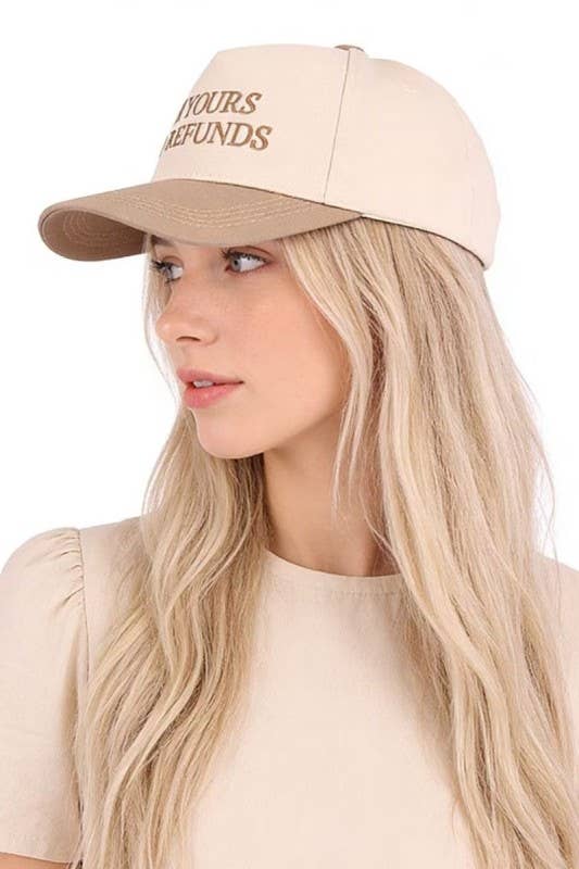 Vanilla Monkey - I'm Yours No Refunds Two Tone Canvas Cotton Cap