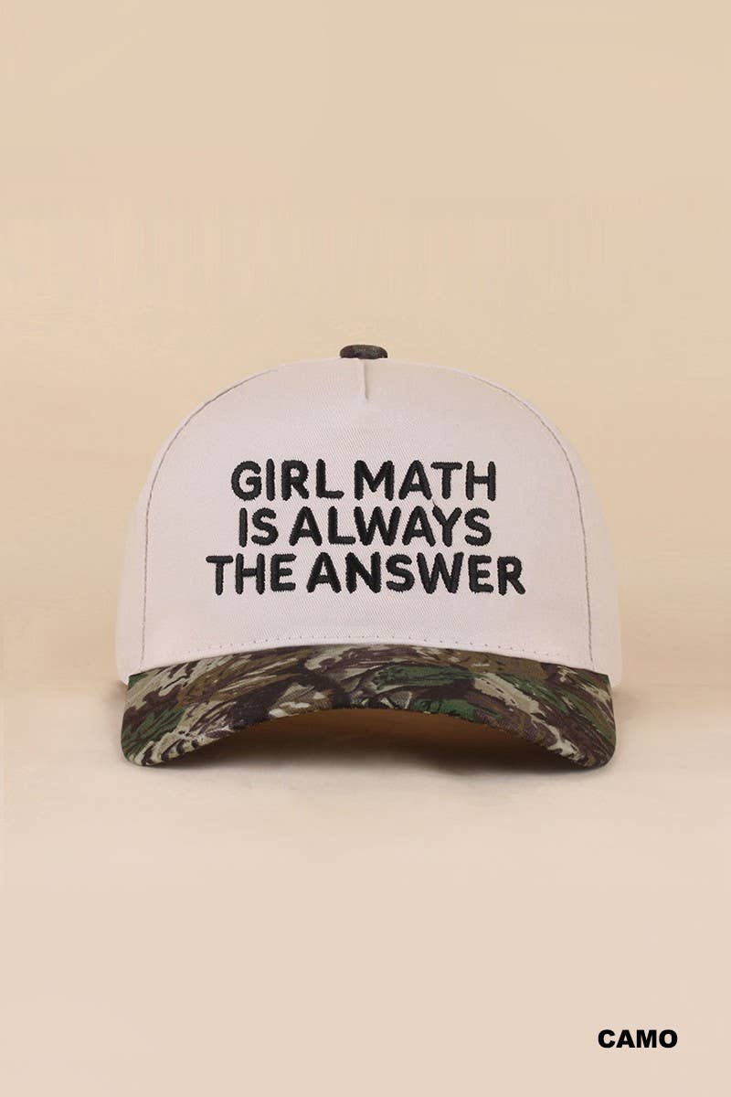 Vanilla Monkey - Girl Math Is Always The Answer Two Tone Snapback Hat