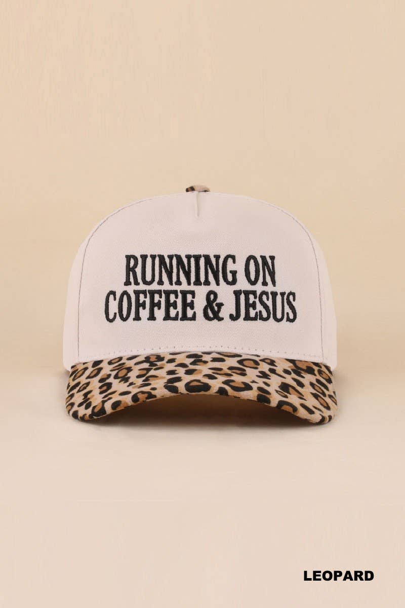 Vanilla Monkey - Running On Coffee &amp; Jesus Two Tone Cotton Hat