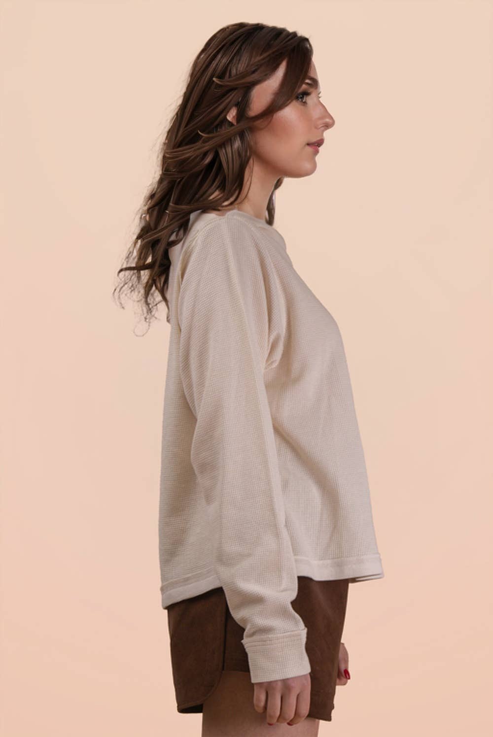 Boat Neck Solid Casual Knit Top