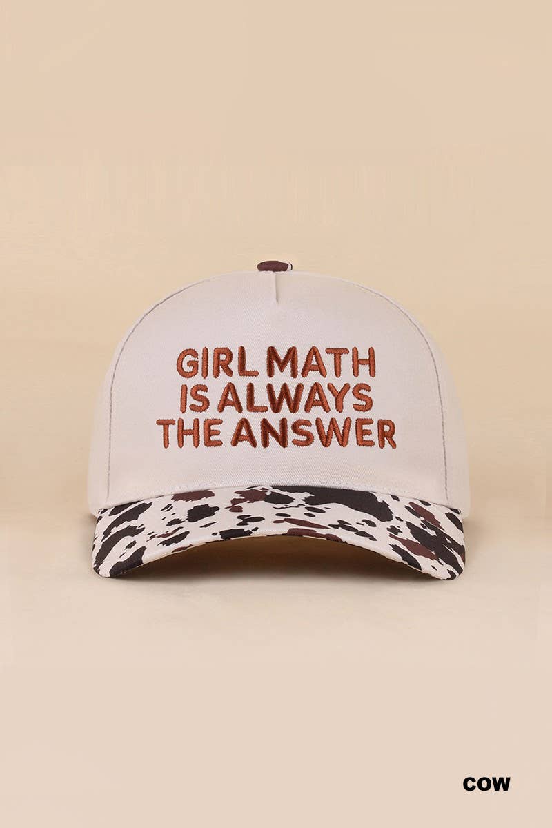 Vanilla Monkey - Girl Math Is Always The Answer Two Tone Snapback Hat
