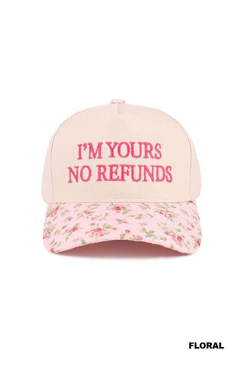 Vanilla Monkey - I'm Yours No Refunds Two Tone Canvas Cotton Cap